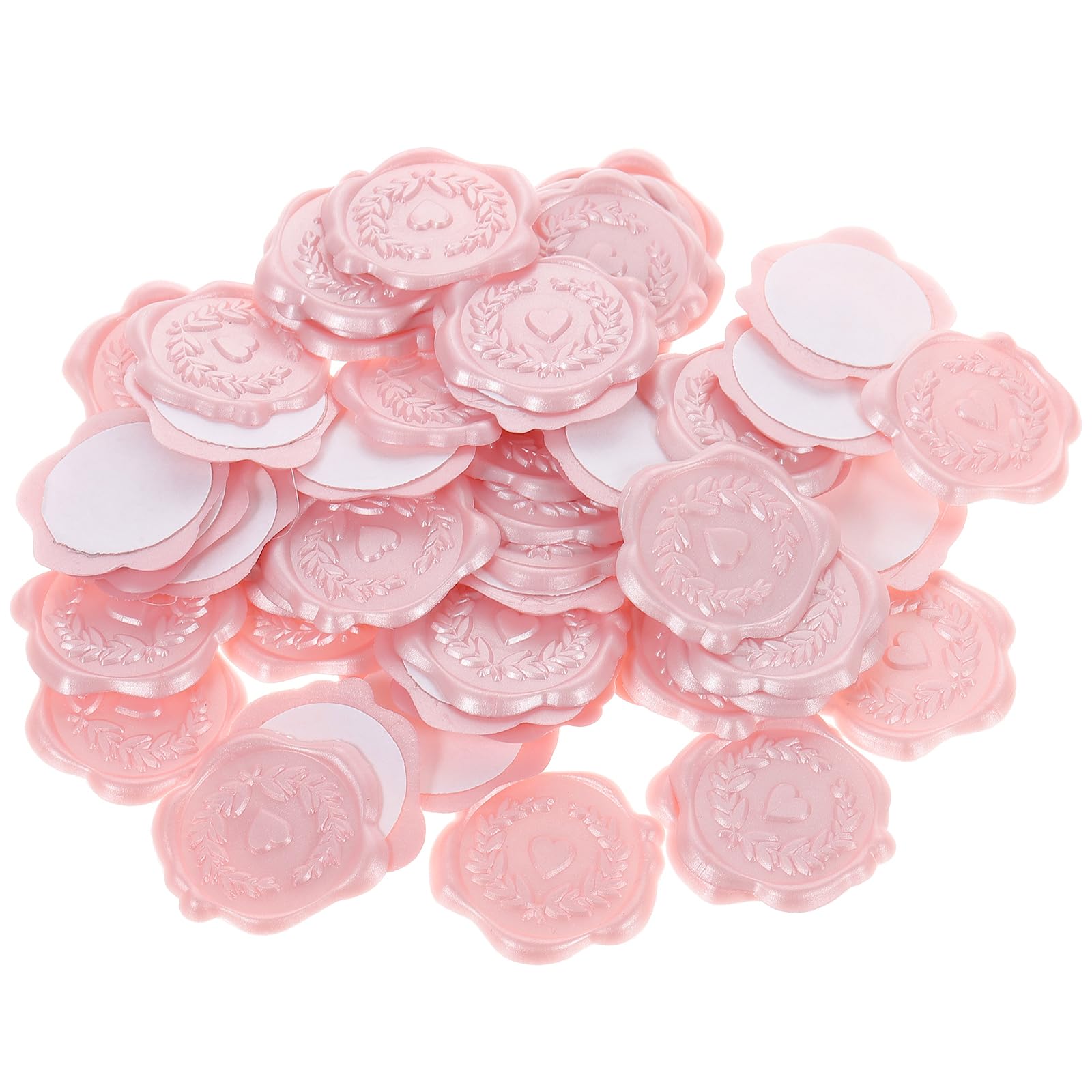 ABOOFAN 100 Pcs Sealing Wax Wax Label Envelope Stickers Faux Wax Seal Stickers Wedding Envelopes 3D Envelope Seal Stickers Vellum Jackets for 5x7 Invitations Wax Melter Sealer Wax Stamp