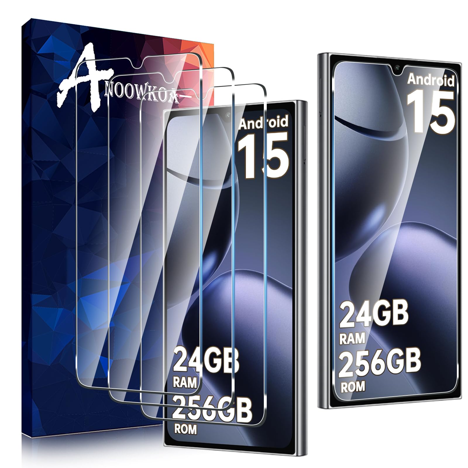 Anoowkoa 3 Pack Designed for Oukitel C61/C61 Pro/C62/C62 Pro Screen Protector Tempered glass film.Anti-Breakage.Anti-Scratch No Bubbles 9H Hardness.Easy Installation