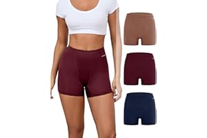 INNERSY Women's High-Waist Breathable Period Underwear Boyshorts Menstrual Boxers 3-Pack