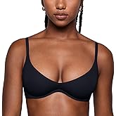 INLYRIC Women's Inbarely Plus Plunge Bra - Unlined Underwire Sexy Demi Balconette Bras
