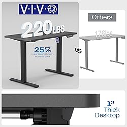 VIVO Electric 43 x 24 in Standing Desk, Memory
