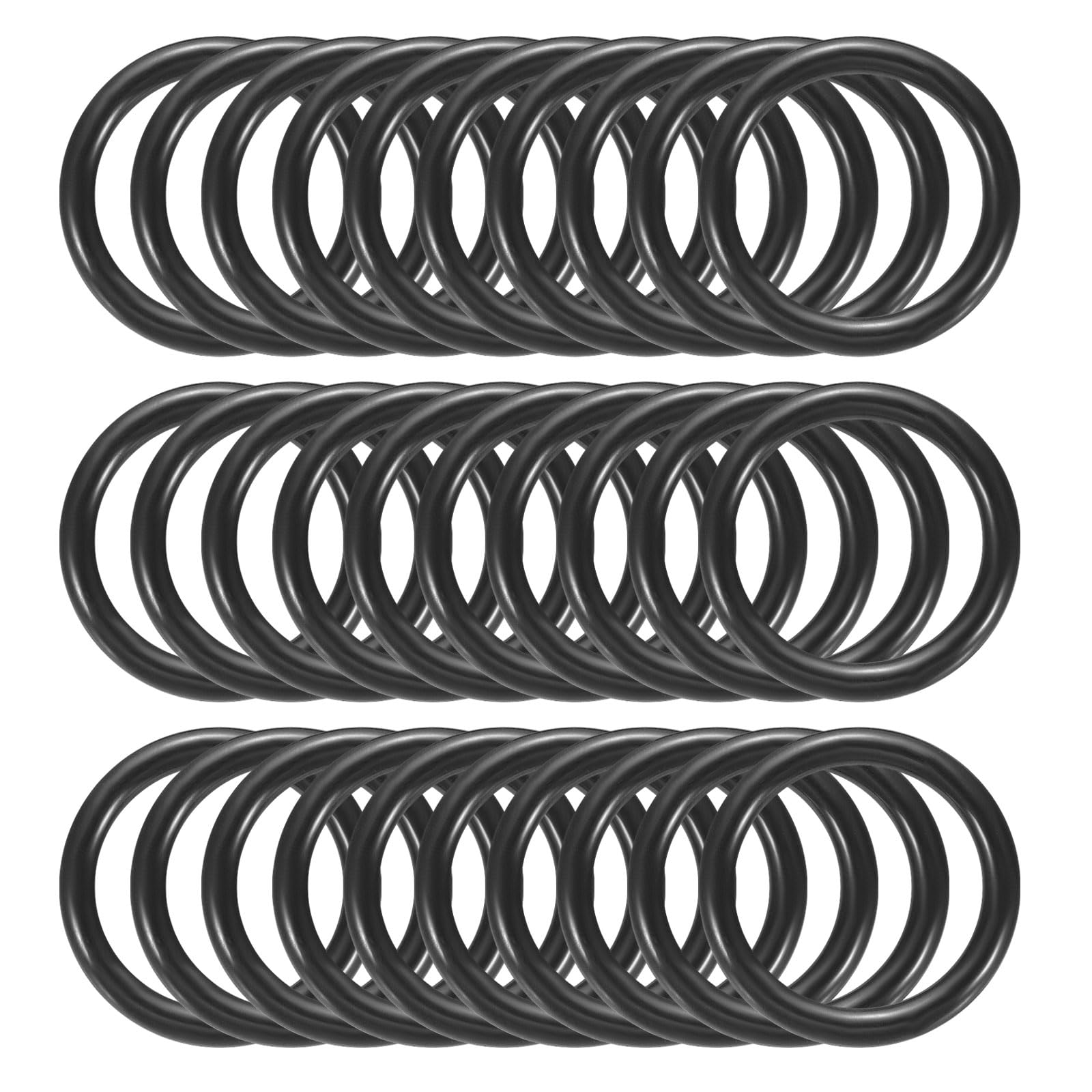 PATIKIL 1 Inch Dream Catcher Rings, 100 Pcs Plastic Macrame Wreath Floral Round Ring Hoop for Home Car DIY Craft Wedding Wall Hanging Decorations, Black
