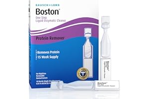 Boston One Step Liquid Enzymatic Cleaner, Preservative-Free Protein Remover for Rigid Gas Permeable (RGP) Lens, Sterile Single-Use Dispensers, 15 Count