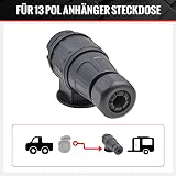 Red Wolf 13 Pin Trailer Socket Adaptor 12V DC Waterproof Caravans RV view 4
