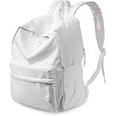 Buluzine DIY Canvas Backpack White Backpack Large Casual Daypack Satchel Laptop Backpack Unisex, standard