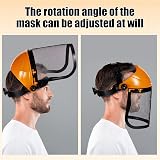 Hestya Safety Face Shield 2 Pack Adjustable Helmet Visor for Forestry Gardening view 5