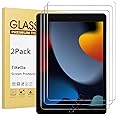TiKeDa 3 Pack Screen Protector for iPad 9th Generation 10.2 Inch iPad 8/7th Gen, Tempered Glass for iPad 9 8 7 (2021/2020/2019) -Model A2602/A2603/ A2270/A2428/ A2197/A2198/A2201