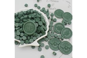 360pcs Olive Green Sealing Wax Beads, Andotopee Premium Wax Seal Beads for Stamp Seals, Green Wax Sealing Pellets Refill Pack