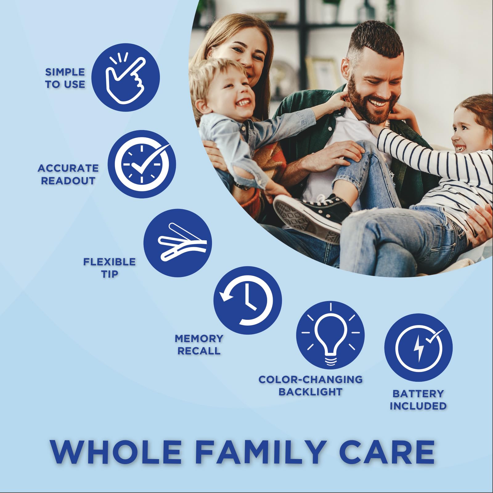 Veridian Digital Thermometer | 2-Second Readout | Rate Rapid Read Technology| Flexible Tip | Hygienic Water-Resistant Easy Cleaning | Storage Case + Instructions Included