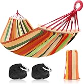 Bestrip Portable Hammock Single &amp; Double Hammocks with Carrying Bag and 2 Tree Straps for Camping Travel Beach Outdoor 660lbs Capacity