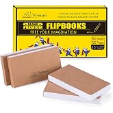 PRIMBEEKS Premium Blank Flip Book Paper, 4 pack(90 sheets, 180 pages per pack) No Bleed Flip Books Kit, 4.5" x 2.5" Animation Paper for Animation, Sketching, Cartoon Creation