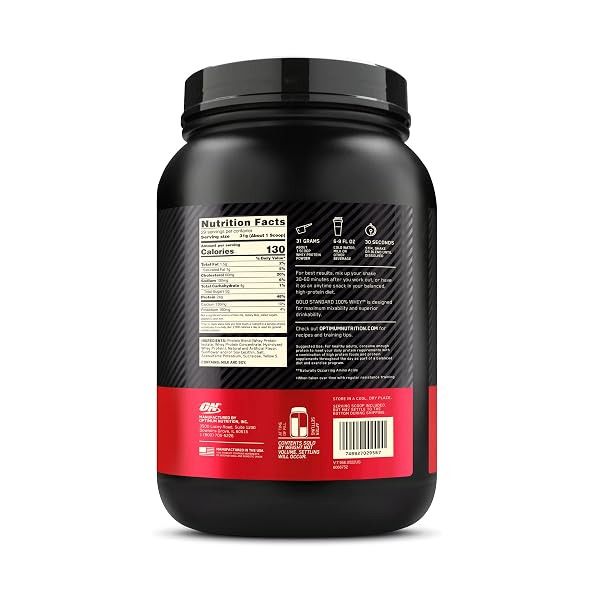 OPTIMUM NUTRITION GOLD STANDARD 100% WHEY PROTEIN POWDER, BANANA CREAM, 2 POUND (PACKAGING MAY VARY)