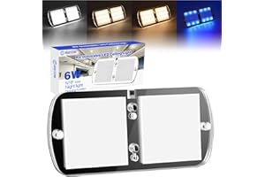 Ristow RV LED Interior Lights 12-18V Dimmable Ceiling Light 6W, Camper Lighting with 4 Colors for RV/Trailer/Camper/Boat, Warm White Light/Natural White/Cool White Light/Blue 4000-4500K, 700LM