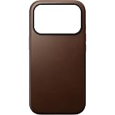 NOMAD Modern Leather iPhone 18 Pro Case Magsafe Brown Camino Leather - iPhone 18 Pro Leather Case, iPhone 18 Pro Cover MagSafe Compatible 8ft Drop Protection