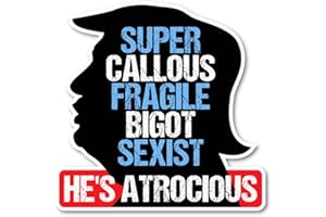 Crafted-Brand Kamala Harris 2024 Super Callous Fragile Sticker | A Clever Anti Trump 2024 Vinyl Decal for Your Laptop, Car Bumper, or Hydro-Flask (3 X 3 Inch)