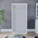 Vida Designs Riano 2 Door Wardrobe White 170H x 76W x 53D cm view 5