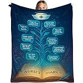 Nurse Practitioner Gifts for Women - Funny Nurse Blanket with Inspirational Quotes - Nurses Week,Graduation & Appreciation Gift - Cozy Flannel Fleece Throw (60"x50")