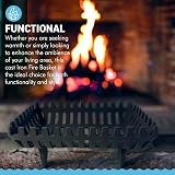 Thorness Freestanding Cast Iron Fire Basket for 16 inch Aperture Log Grate Wood view 5