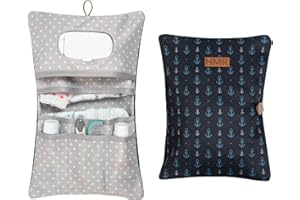 HAMUR HOME HAMUR Baby Diaper Bag Organizer – Travel-Friendly, Compact & Foldable | Stroller Pouch for Newborn Essentials – Must-Have for Boys & Girls (Anchor)