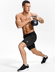Men's Workout Shorts with Zipper Pockets 7 Inch