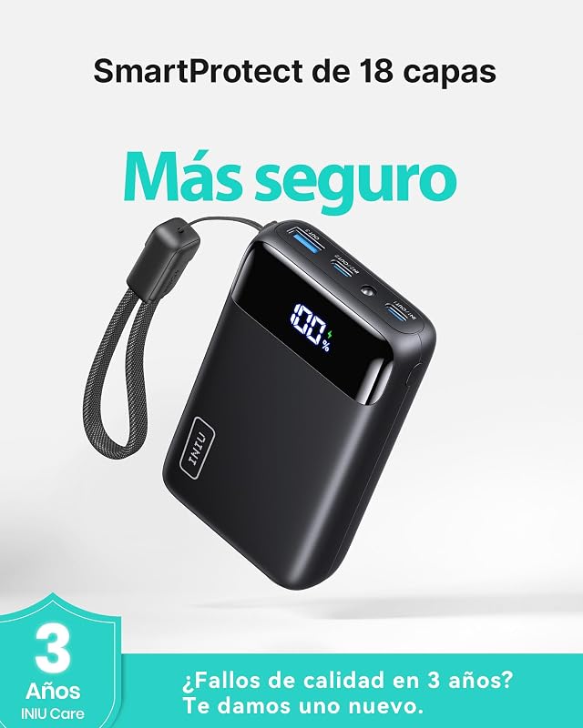 Power Bank, Pequeño 20000mAh 22,5W Batería Externa Carga Rápida