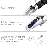 Proster Brix Refractometer ATC 0-80% Hand Held with 3 Pips for Sugar Content view 4