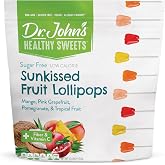 Dr. John&rsquo;s Sugar Free Candy, Healthy Lollipops with Zero Sugar, Low Calorie Snacks, Keto Friendly Hard Candy Sweets, Sunkissed Fruit Tooth, 150 Count, 2.5 LB