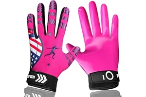 BRAMASOLE Football Gloves Youth Adult Pro 3.0 Upgrade Ultra Stick Palm Receivers Flexible Silicone High Grip Receiver Glove for Kids Boys Men Women