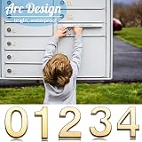 Acehome 3 Inch Front Door Numbers 3D Self Adhesive Gold (2) Chrome Silver view 5