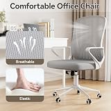 nasPaluro Ergonomic Computer Desk Chair with 3D Lumbar Support Gray view 2