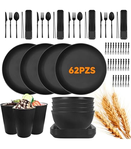 Platos Desechables Elegantes Kit De 35 Piezas Juego De Vajillas