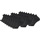 AND1 Men's Socks - Athletic Cushion Quarter Cut Socks (24 Pack)