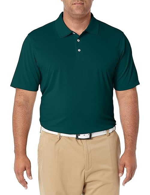 Amazon Essentials Men's Golf Polo Shirt, Moisture-Wicking Quick Dry, Short Sleeve, Dark Green, X-Small