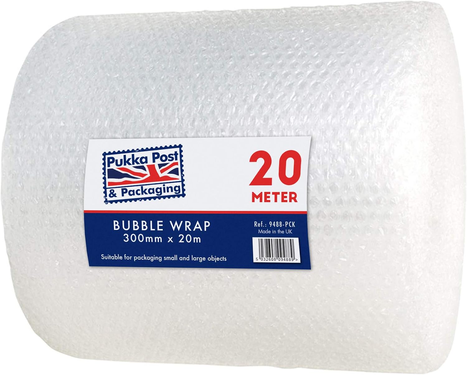 Pukka Pad, Pukka Post, Lightweight Protective Bubble Cushioning Wrap for Packaging and Mailing Small Air Bubbles
