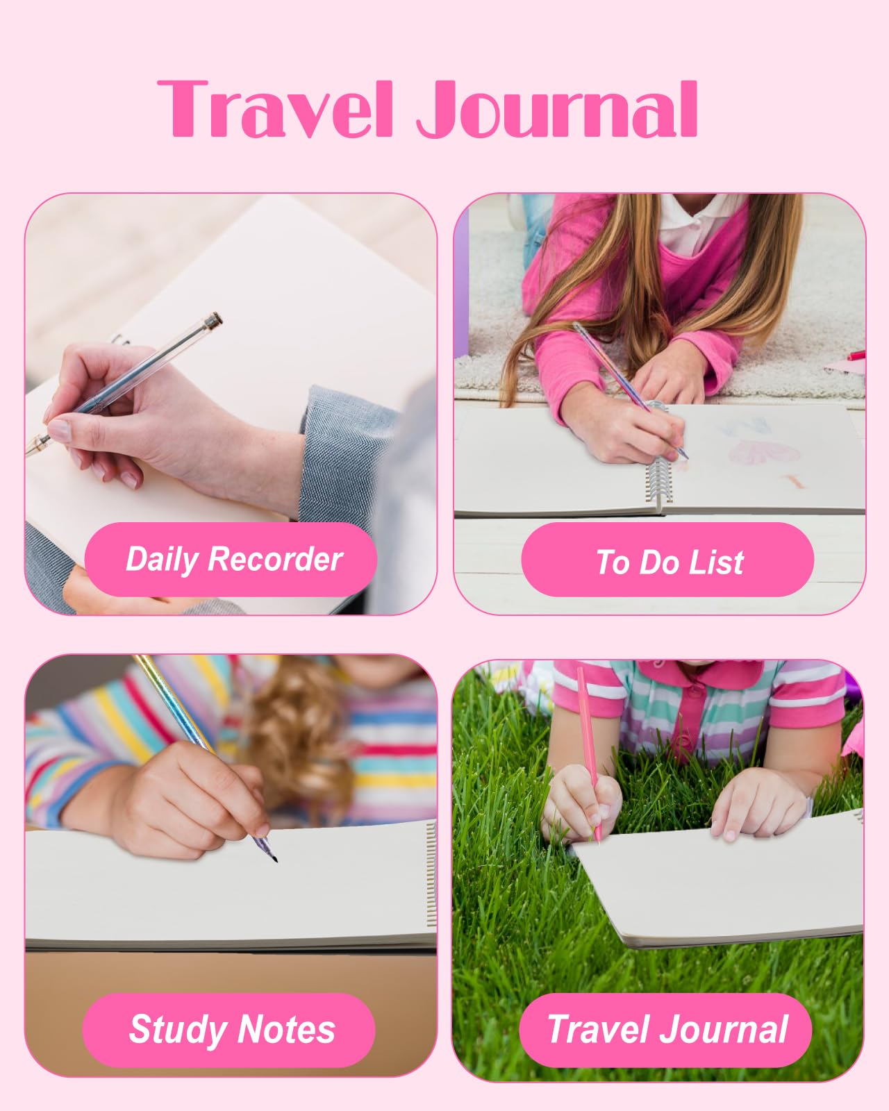 DIY Journal Kit for Girls - 59-Pcs DIY Journal Kit for Tweens & Teens - Stationery Set, Scrapbooking & Diary Supplies, Journaling Art Kit Teen Girl Birthday Gifts, journal kit for girls ages 8-12