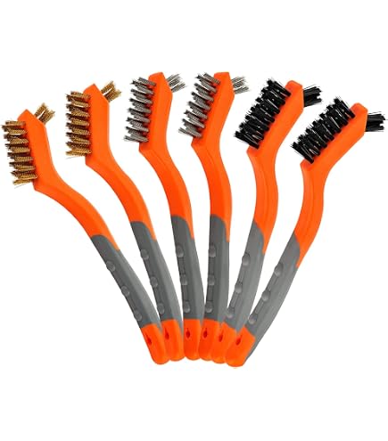 3 Cepillos De Alambre De Latón | Mini Cepillos 18 Cm Con Mango Para Limpiar Soldadura, Óxido Y Ranuras