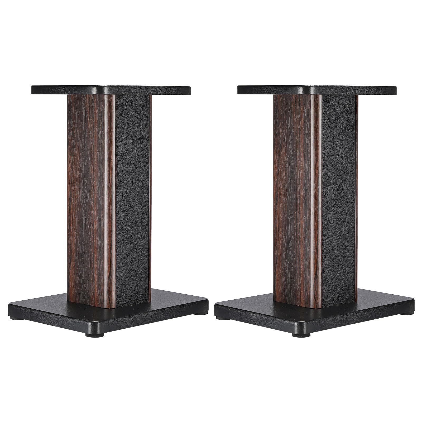 Photo 1 of ***MANUFACTURE DEFECT NO DRILLING HOLES FOR ASSEMBLY*** MECCANIXITY Wood Grain Speaker Stands 1 Pair 15.7 Inch (40cm) Universal Small Speaker Stand Hollowed Stands Enhanced Audio Listening for Home Theaters Cinema
