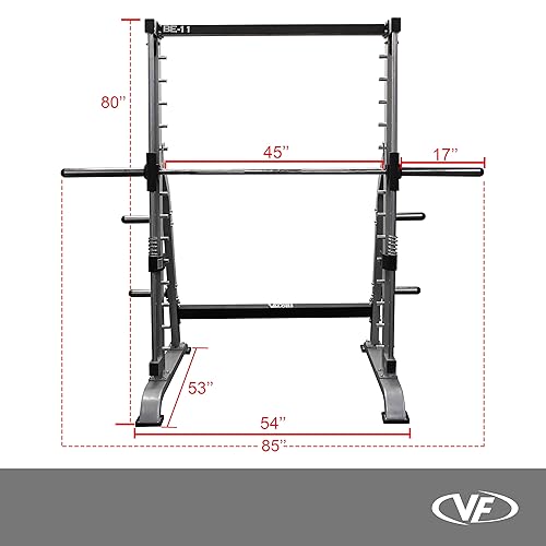 Valor Fitness Smith Machine Multi-Function Power Rack 500lb
