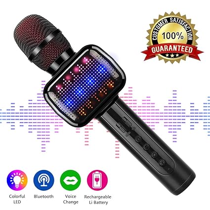 Microfono Karaoke Microfono Portatile Senza Fili Bluetooth Karaoke Mic Machine Per Casa Festaregali Di Compleanno E Bambini Giocattoli Per Bambine