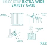 Regalo Extra Wide Baby Gate Doorways and Stairs 73.6-122 cm White view 9