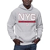 Hybrid Sports NFL - New York Giants - City Block - Men's and Women's Pullover Hooded Fleece Sweatshirt - Size Medium - New York Giants - Athletic Heather