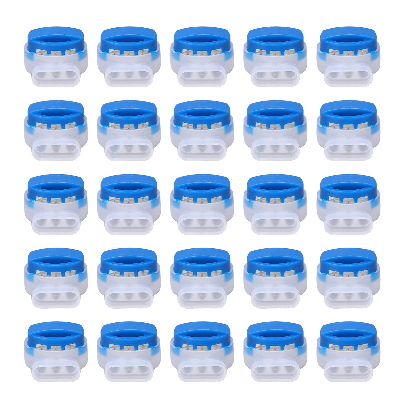 25pcs 3 Hole Electrical IDC Waterproof Insulation Displacement Connector for 22-14 AWG Cables