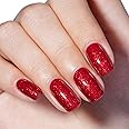AILLSA Glitter Red Dip Powder Burgundy Nail Dipping Powder Fall Winter Dark Red Dip Powder Colors for DIY Manicure Salon at Home Easy to Use Wine Red Nail Dip Powder for Christmas Gift (1 Oz)