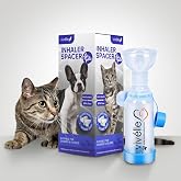 Vivelle Handheld Inhaler Spacer with 2 Masks for Cats and Small Dogs Inhaler Spacer for MDI