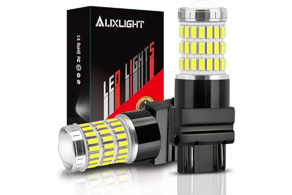 AUXLIGHT 3157 3156 3057 4157 3157K LED Bulbs Xenon White, Ultra Bright 60-SMD LED Replacement for Back Up/Reverse Lights, Bra