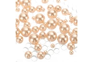 PATIKIL 150 Pieces Floating Beads, 8/14/20mm Vase Fillers Beads Vase Centerpieces Floating Pearl Bead No Hole and 8000Pcs Cle