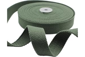 Dortrue Heavy Cotton Webbing 1 Inch Wide 10 Yard for Webbing Bag Handles, Bag Strap,Tote Bag Webbing，Cloth Belt,Making Outdoor Supplies