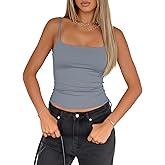 Darong Women Padded Tank Top Built in Bra Adjustable Spaghetti Straps Double Lined Basic Cami Shirt
