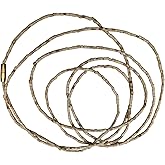 craftslook Natural Wooden Tulsi Mala | Handmade Kanthi Mala for Protection & Blessings | Hindu Krishna Prayer Necklace | Long Pure Tulsi Japa Mala for Meditation, Puja & Spiritual Practice