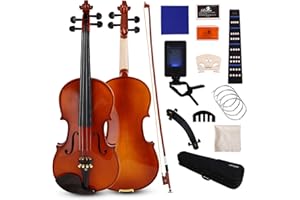 DDFFEJRE Violin 4/4 Full Set,Violin For Kids,Women,Girls,Beginners, Acoustic Solid Violin With Ebony Accessories For Room Home Office Decoration,Gift